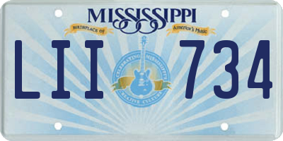 MS license plate LII734