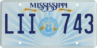 MS license plate LII743