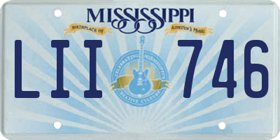 MS license plate LII746