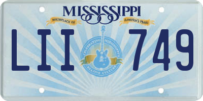 MS license plate LII749
