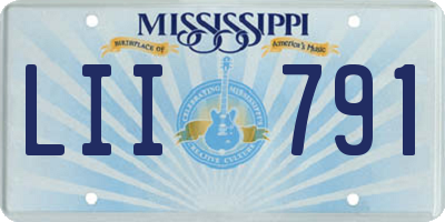 MS license plate LII791