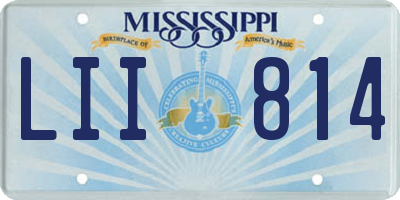 MS license plate LII814