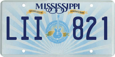 MS license plate LII821
