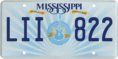 MS license plate LII822