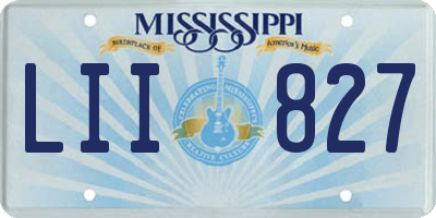 MS license plate LII827
