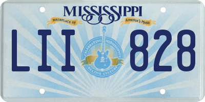 MS license plate LII828