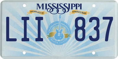 MS license plate LII837