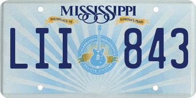 MS license plate LII843