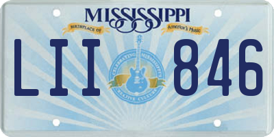 MS license plate LII846
