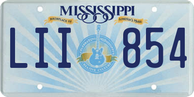 MS license plate LII854