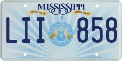 MS license plate LII858