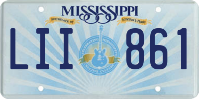 MS license plate LII861