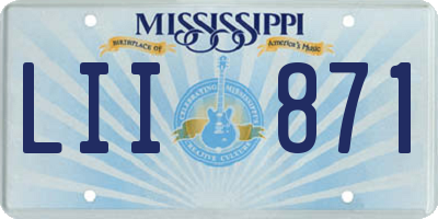 MS license plate LII871