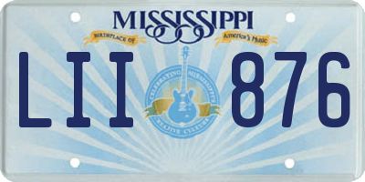 MS license plate LII876