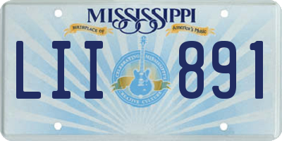 MS license plate LII891