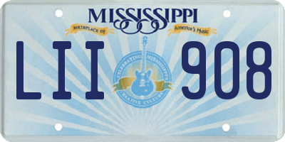 MS license plate LII908