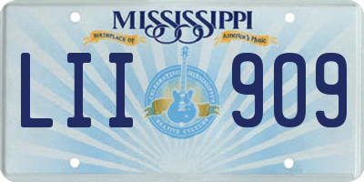 MS license plate LII909