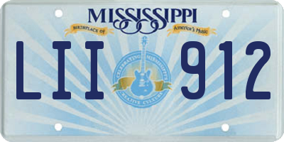MS license plate LII912