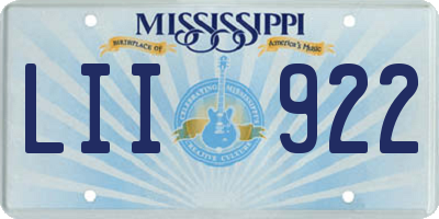 MS license plate LII922