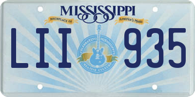 MS license plate LII935