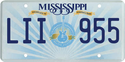 MS license plate LII955