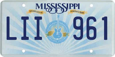 MS license plate LII961