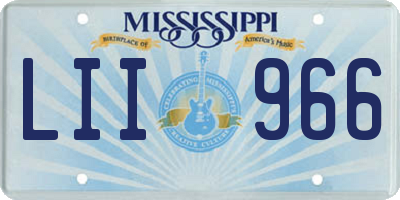 MS license plate LII966