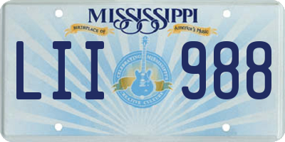 MS license plate LII988