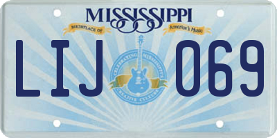 MS license plate LIJ069
