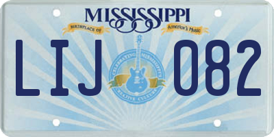 MS license plate LIJ082