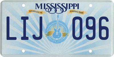 MS license plate LIJ096