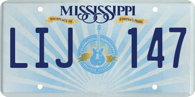 MS license plate LIJ147