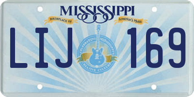 MS license plate LIJ169