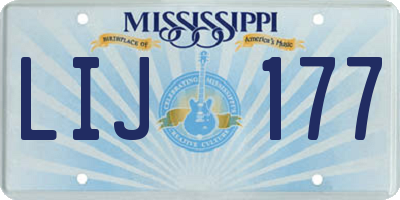 MS license plate LIJ177