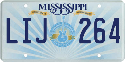 MS license plate LIJ264