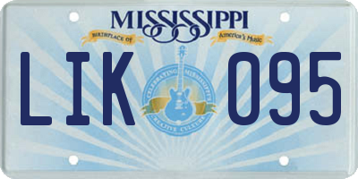 MS license plate LIK095
