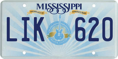 MS license plate LIK620