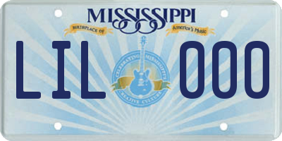 MS license plate LIL000