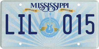 MS license plate LIL015