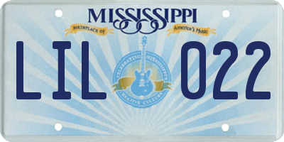 MS license plate LIL022