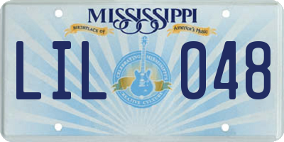MS license plate LIL048