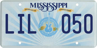 MS license plate LIL050