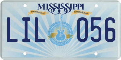 MS license plate LIL056