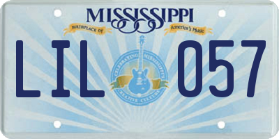 MS license plate LIL057