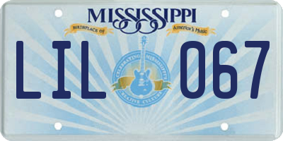 MS license plate LIL067
