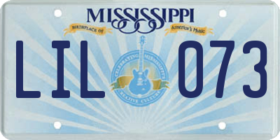 MS license plate LIL073
