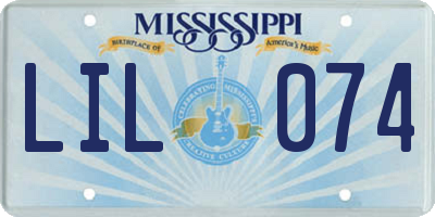 MS license plate LIL074