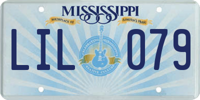 MS license plate LIL079