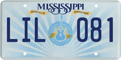 MS license plate LIL081