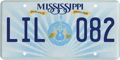 MS license plate LIL082